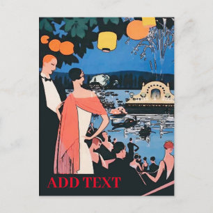 Vintage Festival, Italian, edit text Postcard