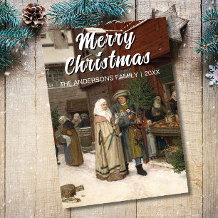 Vintage Festive Merry Christmas Fair von Rosen Holiday Card