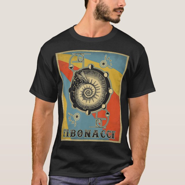 Vintage Fibonacci  Golden Ratio  T-Shirt (Front)