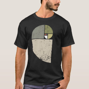 Vintage Fibonacci Spiral Math Golden Ratio Cool Sc T-Shirt