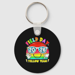 Vintage field day six seven meme yellow team men key ring