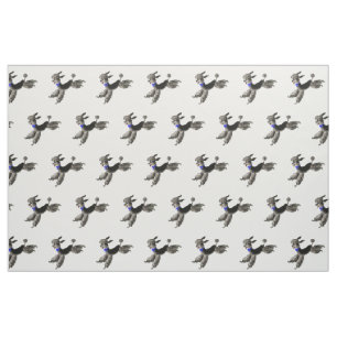 Vintage Fifties Happy Black Poodles Fabric