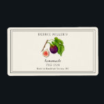 Vintage Fig Jam or preserve  Rectangular Sticker<br><div class="desc">Elegant Personalised hand painted watercolor vintage style fig  jam label on Off white background. Use for your homemade jam's or anything you choose. Makes great gift. Fill your information on label and enjoy.</div>