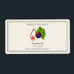 Vintage Fig Jam or preserve  Rectangular Sticker<br><div class="desc">Elegant Personalised hand painted watercolor vintage style fig  jam label on Off white background. Use for your homemade jam's or anything you choose. Makes great gift. Fill your information on label and enjoy.</div>
