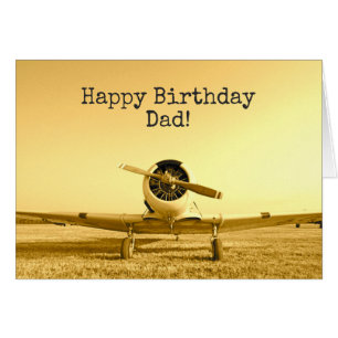 Vintage Fighter Aeroplane CUSTOM Birthday Card