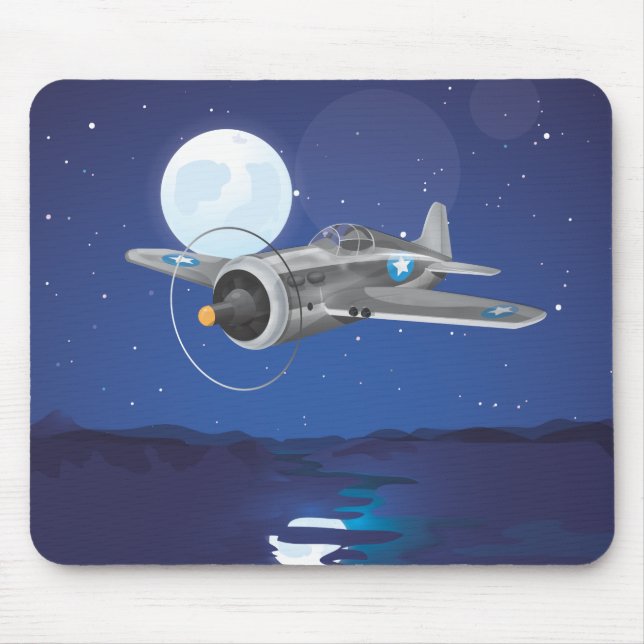 Vintage fighter Aircraft Mouse Pad (Front)