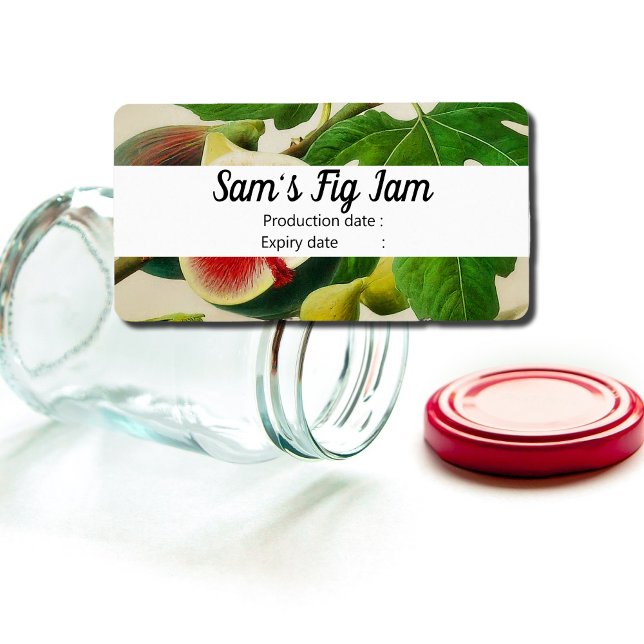 Vintage figs - personalised Jam   Label (Creator Uploaded)