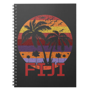Vintage Fiji Summer Beach Travel Notebook