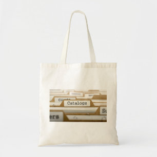 Vintage File Folder Catalogues Tab Organisation Tote Bag