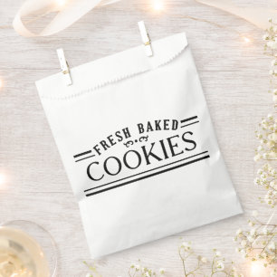 Vintage Filigree Cookies Bakery Emblem Design Favour Bag