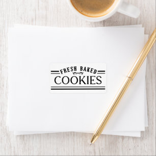 Vintage Filigree Cookies Bakery Emblem Design Label