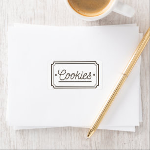 Vintage Filigree Cookies Bakery Emblem Design Label
