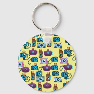 Vintage Film Camera Pattern Key Ring