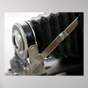 Vintage Film Camera with Bellows Close-Up 16x20 Poster