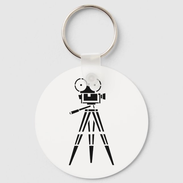 Vintage Film Movie Set Camera Key Ring (Front)