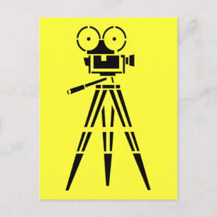 Vintage Film Movie Set Camera Postcard
