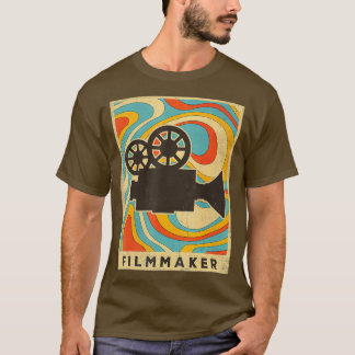 Vintage Filmmaking Retro Poster T-Shirt