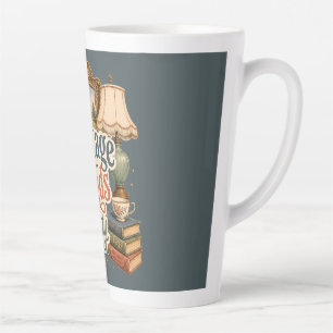 Vintage Finds Cottagecore Treasures Blue Latte Mug
