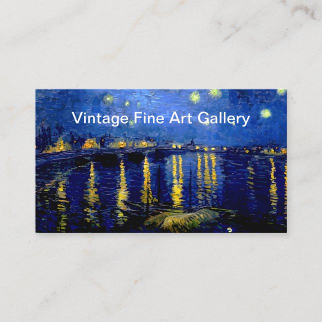 Vintage FIne Art Gallery Business Card (Front)