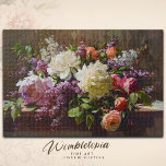 Vintage Fine Art Peony & Lilac Floral Bouquet  Jigsaw Puzzle<br><div class="desc">The Vintage Peony & Lilac Floral Bouquet jigsaw puzzle captures the lush beauty of peonies and lilacs in a vintage-inspired arrangement. With vibrant pinks, soft purples, and creamy whites, this puzzle offers a captivating glimpse into a blooming garden. Each piece fits together to reveal the exquisite details of the flowers,...</div>