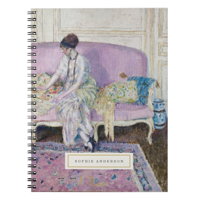 Vintage Fine Art Personalised Notebook (Front)
