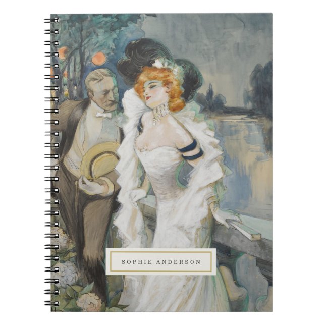 Vintage Fine Art Personalised Notebook (Front)