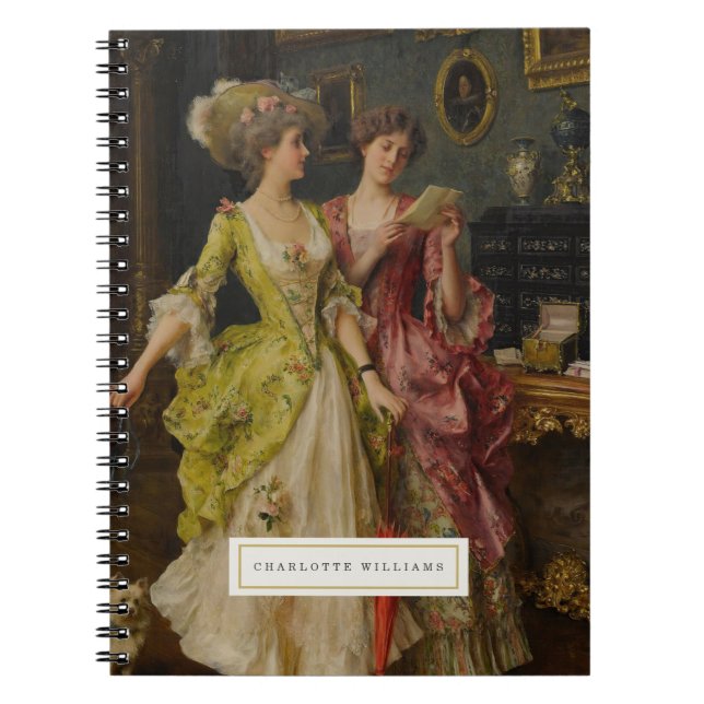 Vintage Fine Art Personalised Notebook (Front)