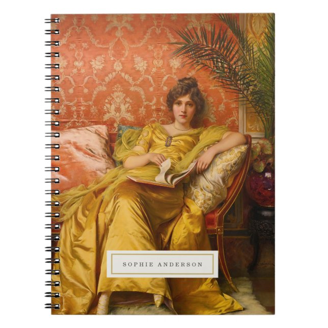 Vintage Fine Art Personalised Notebook (Front)