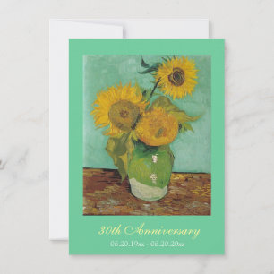 Vintage fine art wedding anniversary party invitation