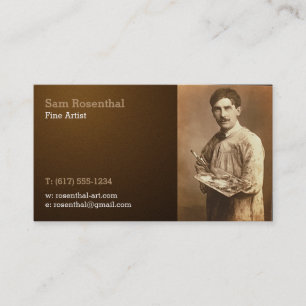 Vintage Fine Artist Professional Business Card