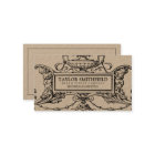 Vintage Fine Line Kraft Business Card