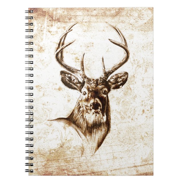 Vintage fineart F078 deer Notebook (Front)