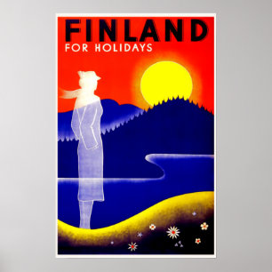 Vintage Finland Travel Poster