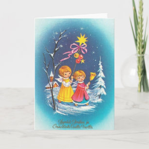 Vintage Finnish Christmas And New Year Card