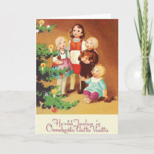 Vintage Finnish Christmas And New Year Card