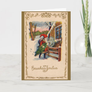 Vintage Finnish Christmas Greeting Card