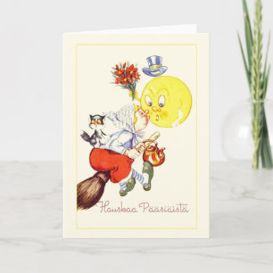 Vintage Finnish Hauskaa Pääsiäistä Easter Card