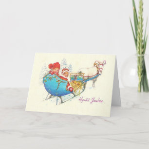 Vintage Finnish Hyvää Joulua Christmas Card