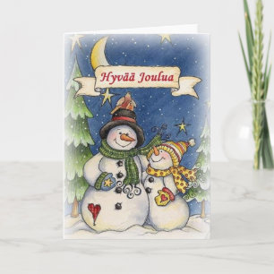 Vintage Finnish Hyvää Joulua Christmas Card