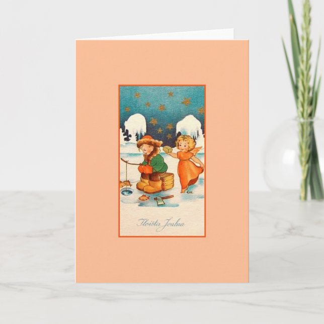 Vintage Finnish Iloista Joulua Christmas Card (Front)