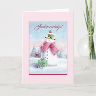 Vintage Finnish Joulutervehdys Christmas Card