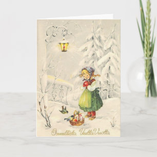 Vintage Finnish New Year Card