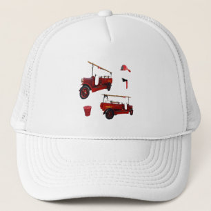 Vintage Fire Brigade Truck Axe Trucker Hat