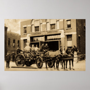 Vintage Fire Company Poster