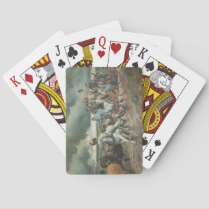 Vintage Fire Engine (by Eugène Burnand) Playing Cards