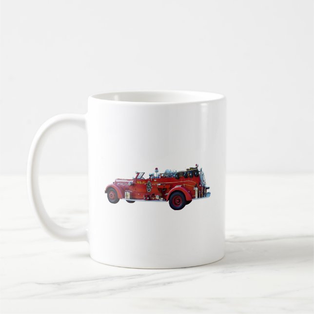 Vintage Fire Engine Coffee Mug (Left)