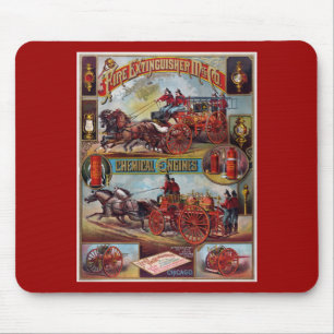 Vintage Fire Extinguisher Advertising Mouse Pad