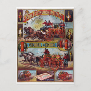 Vintage Fire Extinguisher Advertising Postcard