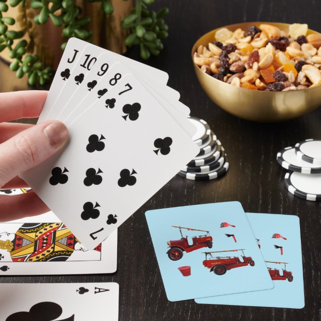 Vintage Fire Fighting Equipment, Playing Cards (In Situ)