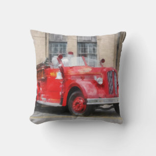 Vintage Fire Truck Cushion